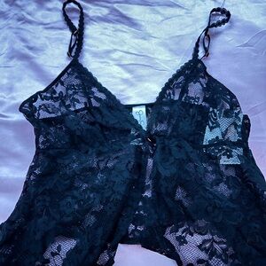 Jessica Simpson Black Lace Chemise